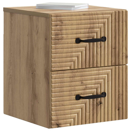 Wall-Mounted Bedside Cabinet Artisan Oak 34.5 x 33 x 40 cm