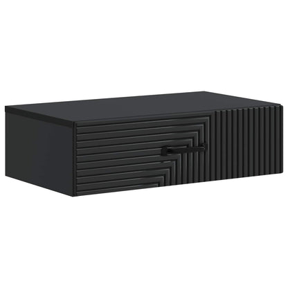 Wall-Mounted Side Table Black 59 x 34.5 x 17 cm Engineered Wood