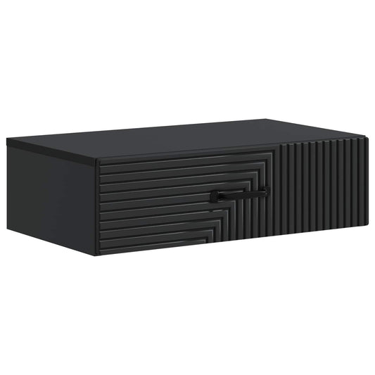 Wall-Mounted Side Table 59 x 34.5 x 17 cm Engineered Wood Black