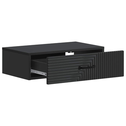 Wall-Mounted Side Table Black 59 x 34.5 x 17 cm Engineered Wood