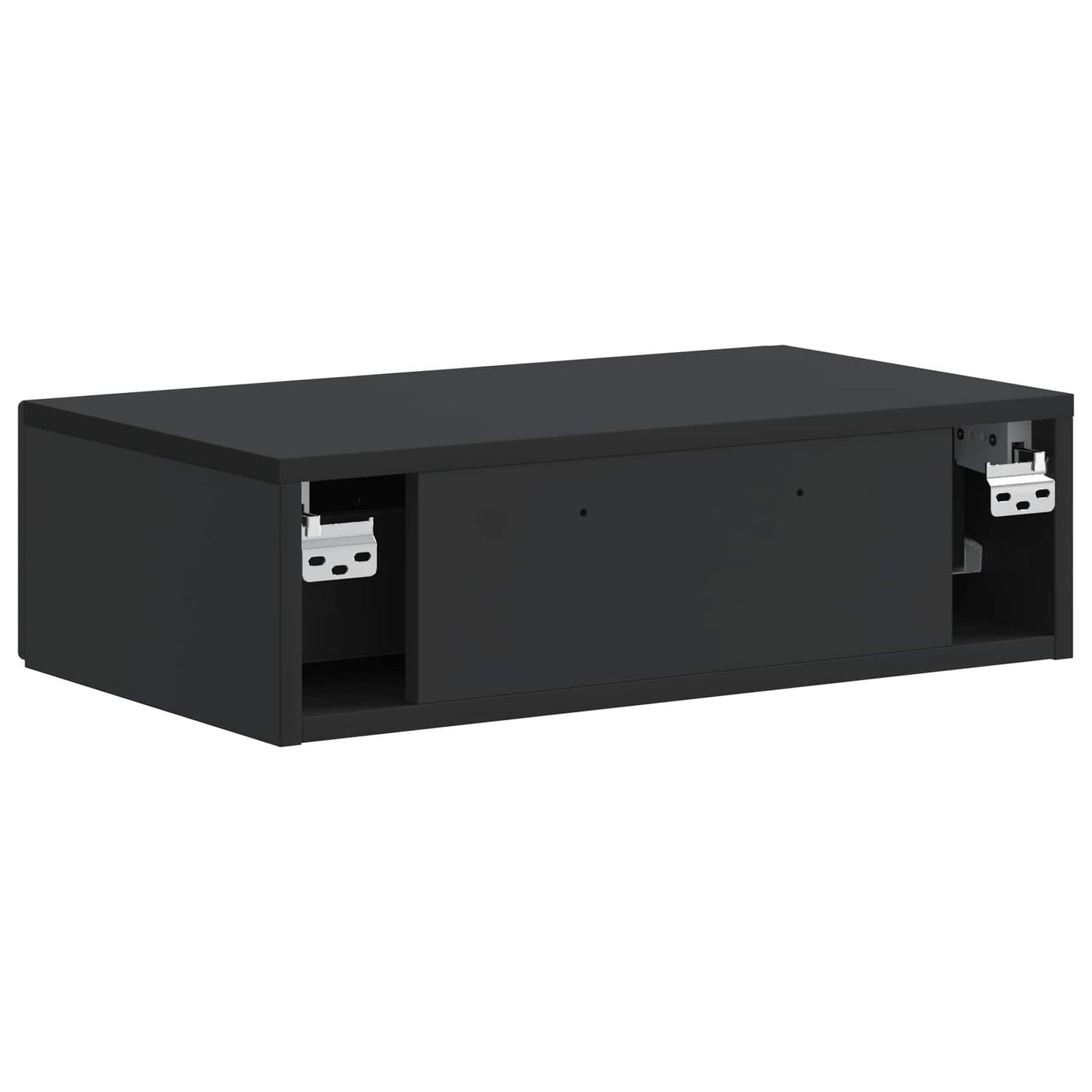 Wall-Mounted Side Table Black 59 x 34.5 x 17 cm Engineered Wood