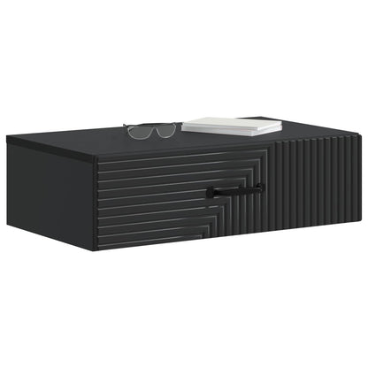 Wall-Mounted Side Table Black 59 x 34.5 x 17 cm Engineered Wood