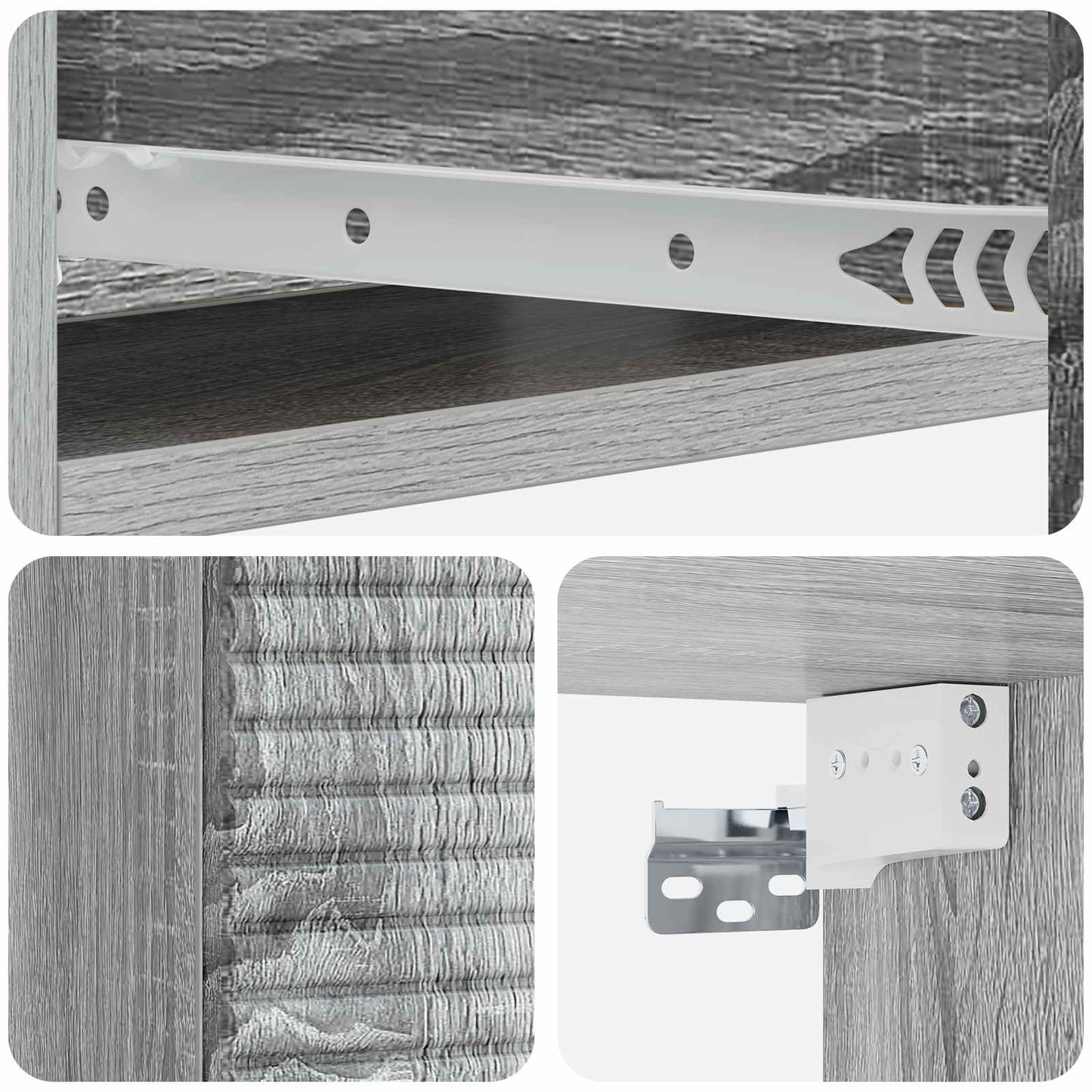 Wall-Mounted Side Table 59 x 34.5 x 17 cm Engineered Wood