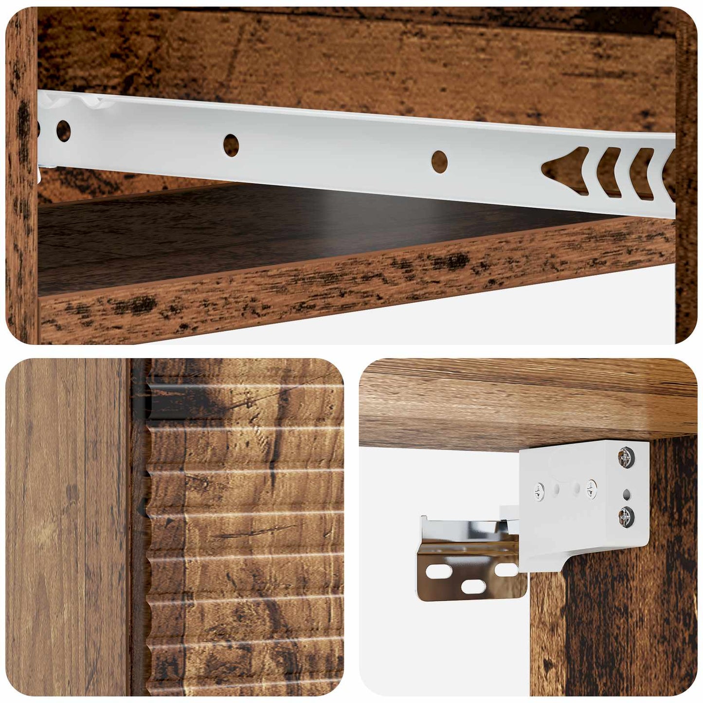 Wall-Mounted Side Table 59 x 34.5 x 17 cm Engineered Wood