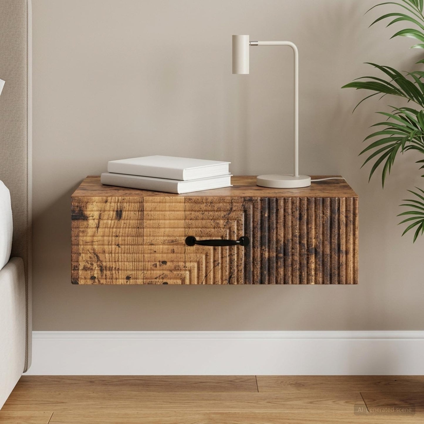 Wall-Mounted Side Table 59 x 34.5 x 17 cm Engineered Wood