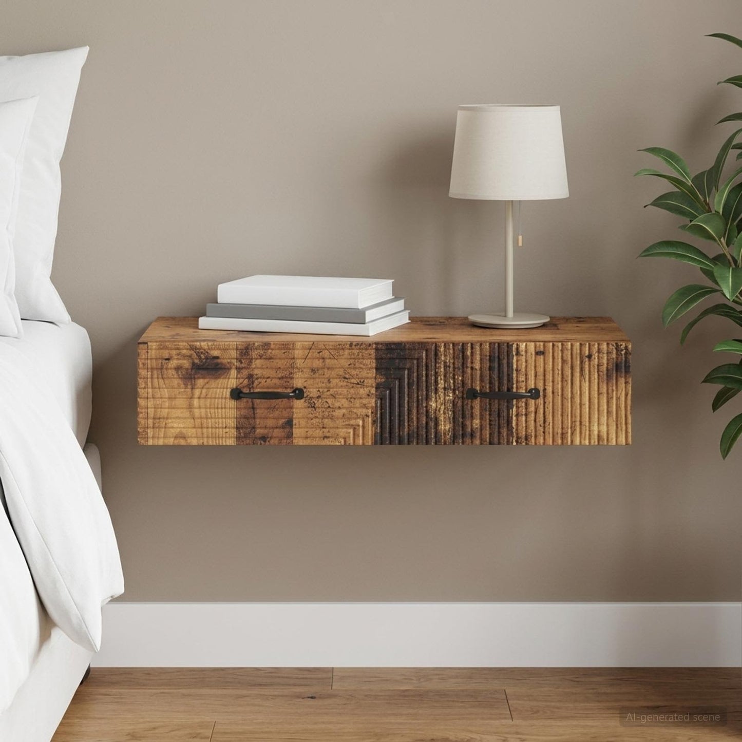 Wall-Mounted Side Table 87.5 x 34.5 x 17 cm Engineered Wood