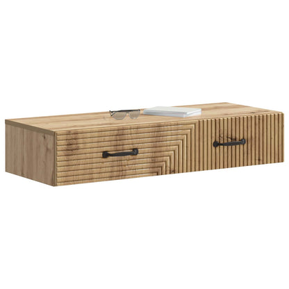 Wall-Mounted Side Table Artisan Oak 87.5 x 34.5 x 17 cm