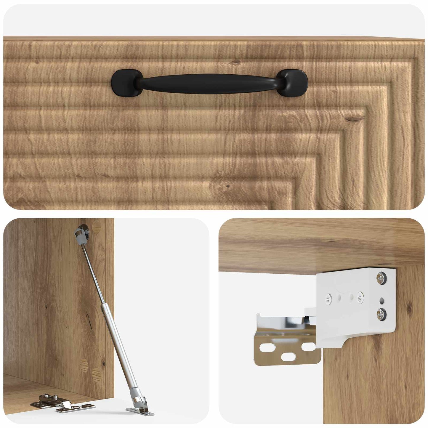 Wall-Mounted TV Cabinet 59.5 x 41 x 30 cm Artisan Oak