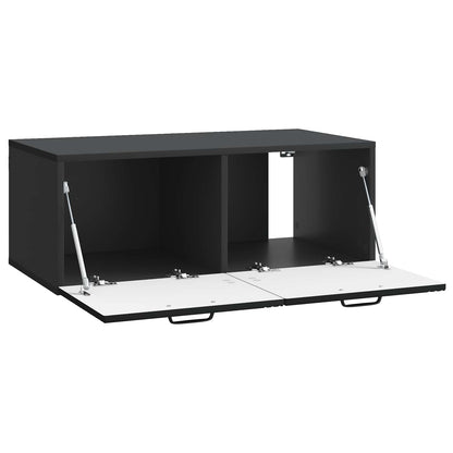 Wall-Mounted TV Cabinet Black 78.5 x 41 x 30 cm Engineered Wood