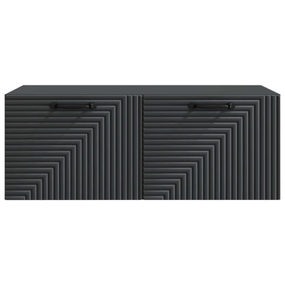 Wall-Mounted TV Cabinet Black 78.5 x 41 x 30 cm Engineered Wood