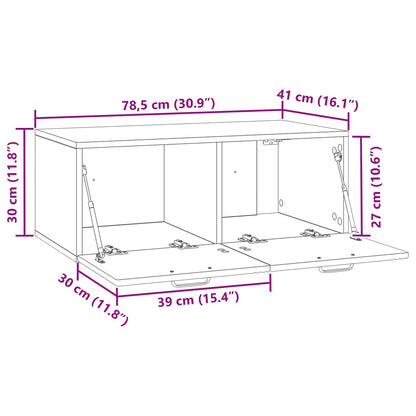 Wall-Mounted TV Cabinet Concrete Grey 78.5 x 41 x 30 cm