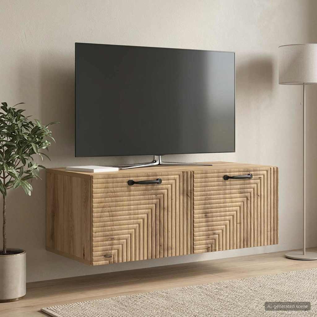 Wall-Mounted TV Cabinet 78.5 x 41 x 30 cm Artisan Oak