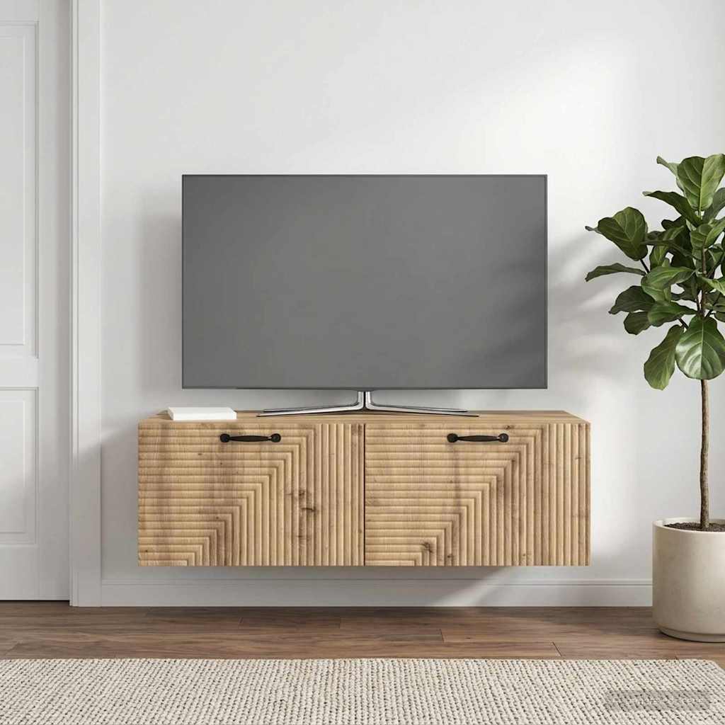 Wall-Mounted TV Cabinet 98 x 41 x 30 cm Artisan Oak