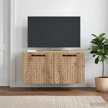 Wall-Mounted TV Cabinet 59.5 x 31 x 30 cm Artisan Oak