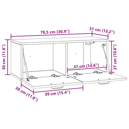 Wall-Mounted TV Cabinet Concrete Grey 78.5 x 31 x 30 cm