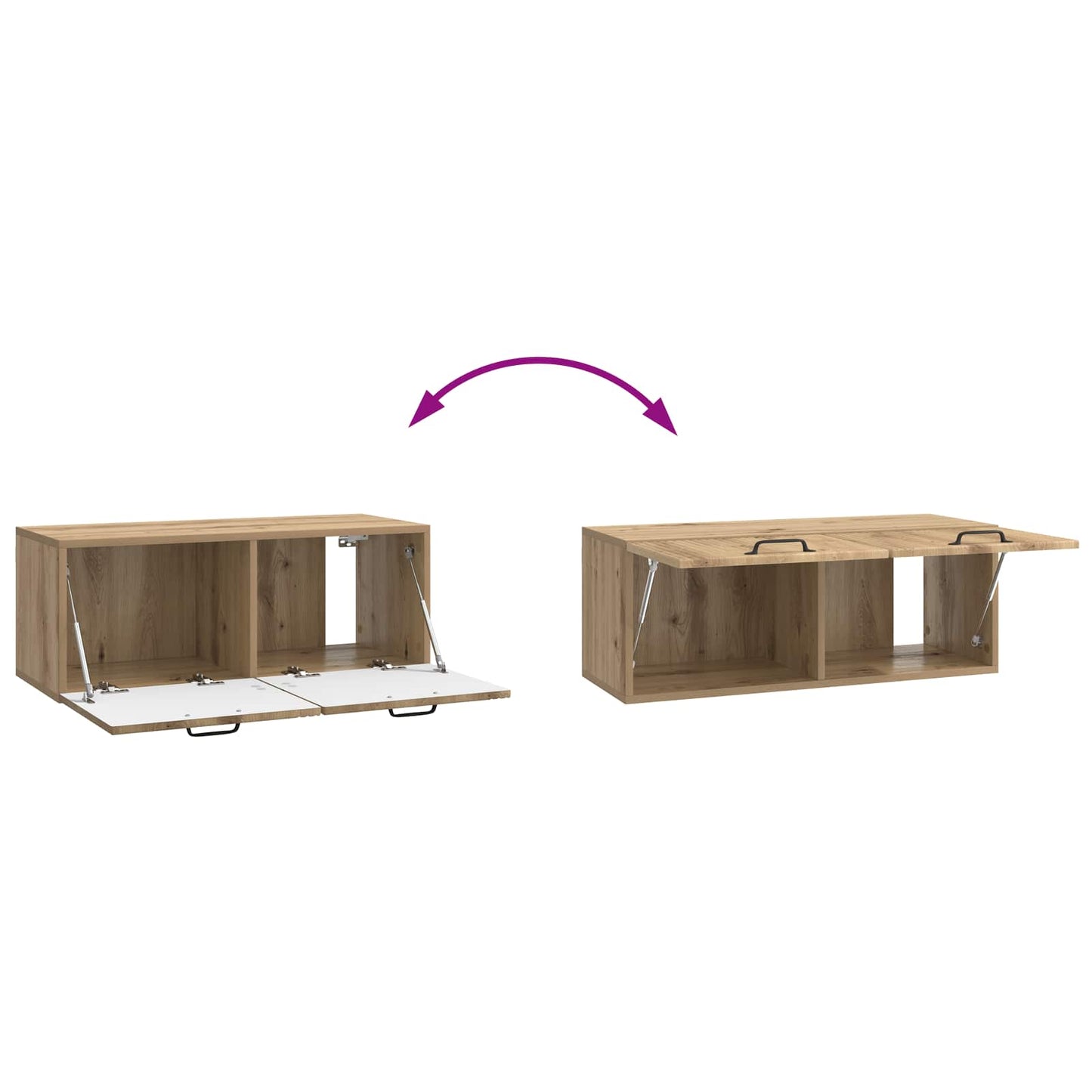 Wall-Mounted TV Cabinet 78.5 x 31 x 30 cm Artisan Oak