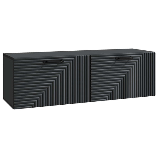 Wall-Mounted TV Cabinet Black 98 x 31 x 30 cm Engineered Wood