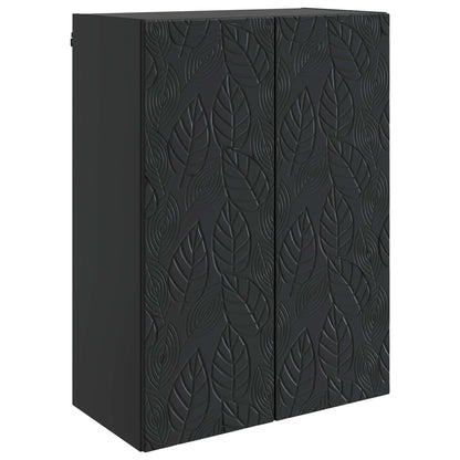 Wall-Mounted Cabinet Black 66 x 34.5 x 90 cm Engineered Wood