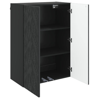 Wall-Mounted Cabinet Black 66 x 34.5 x 90 cm Engineered Wood