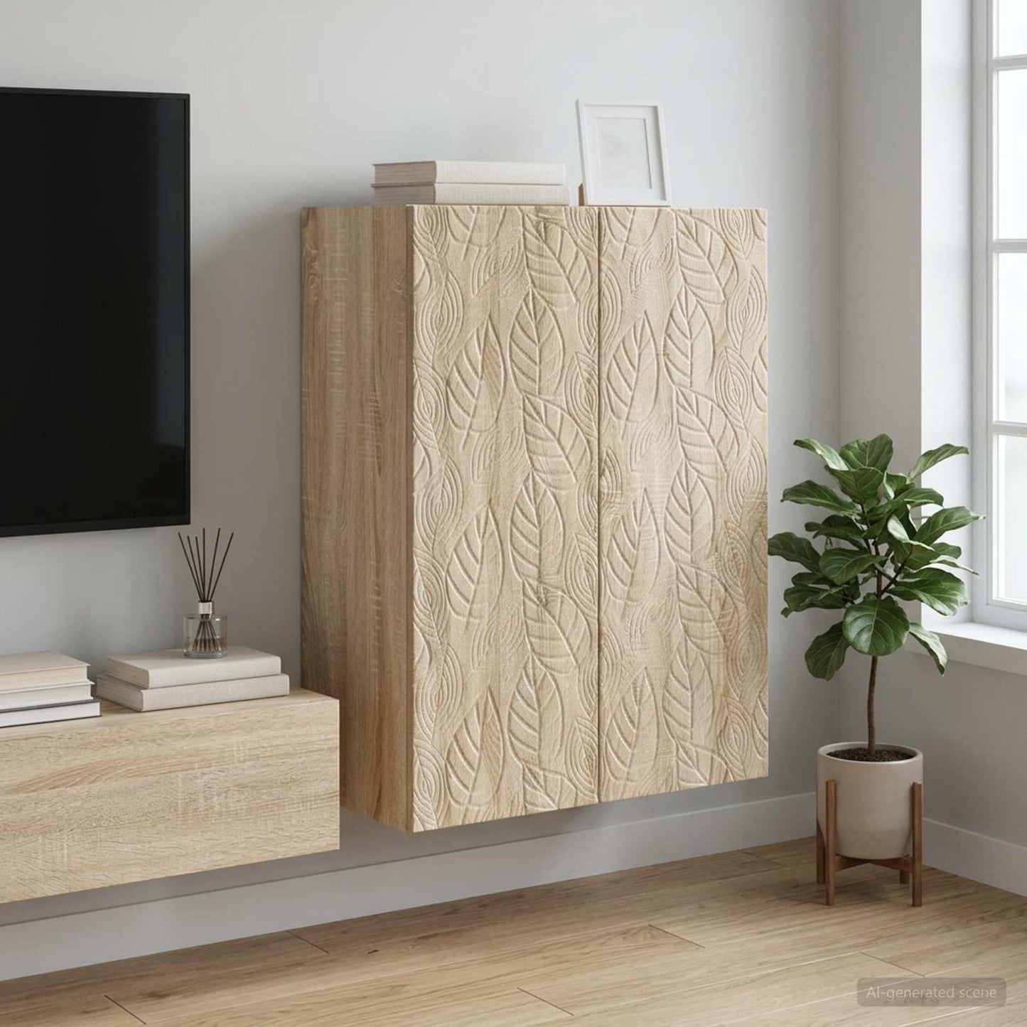 Wall-Mounted Cabinet 66 x 34.5 x 90 cm Engineered Wood