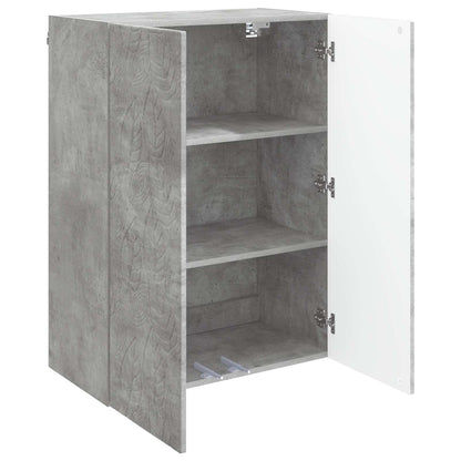 Wall-Mounted Cabinet Concrete Grey 66 x 34.5 x 90 cm