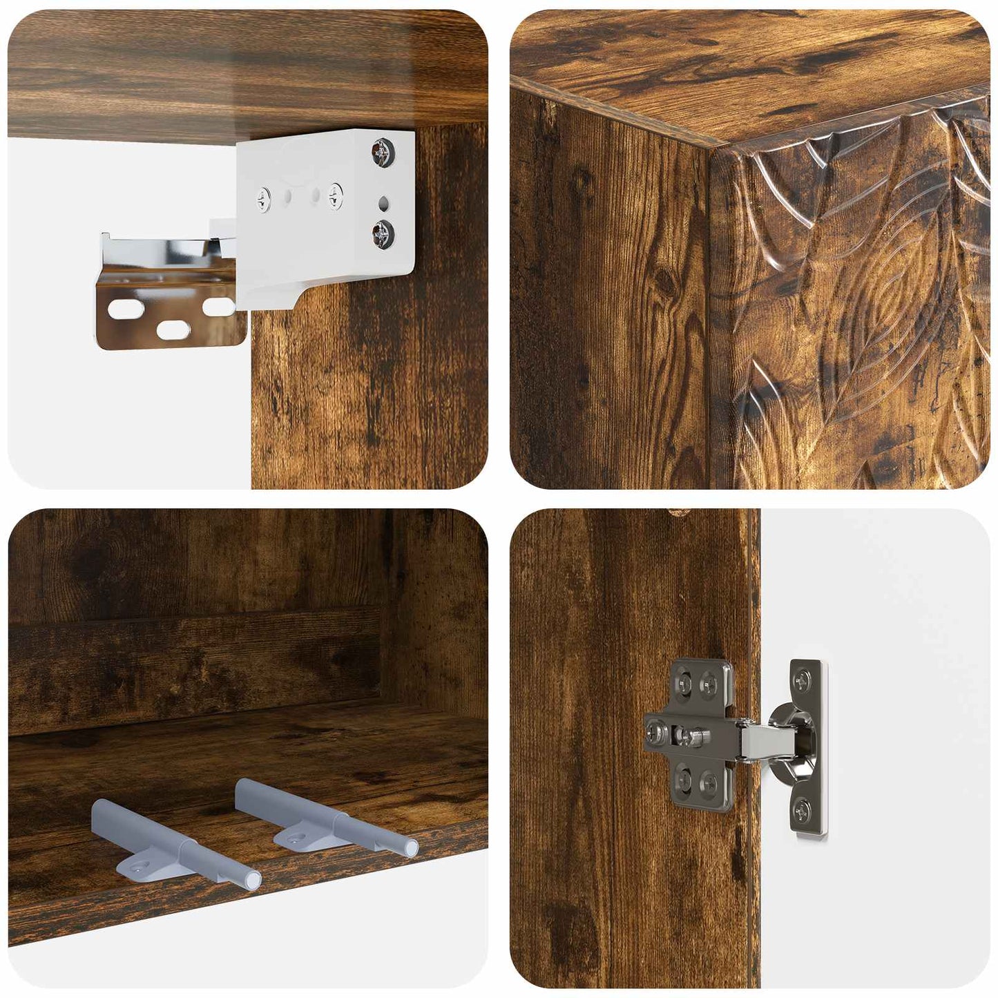 Wall-Mounted Cabinet 66 x 34.5 x 90 cm Engineered Wood