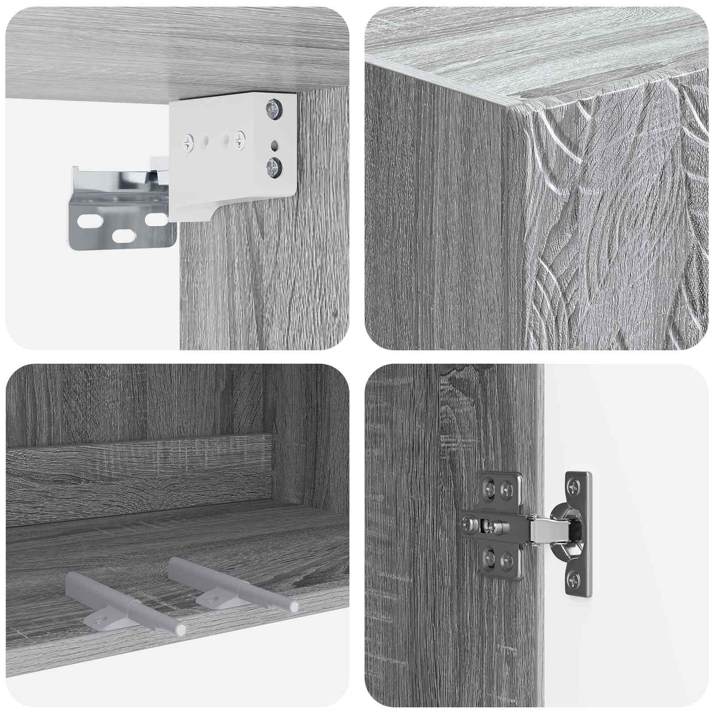 Wall-Mounted Cabinet 66 x 34.5 x 90 cm Engineered Wood