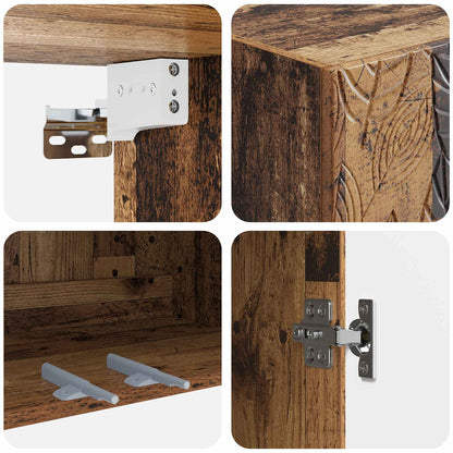 Wall-Mounted Cabinet 66 x 34.5 x 90 cm Engineered Wood Old Wood