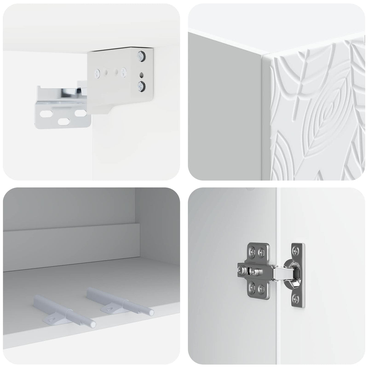 Wall-Mounted Cabinet White 59 x 31 x 60 cm Engineered Wood