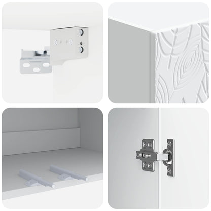 Wall-Mounted Cabinet White 59 x 31 x 60 cm Engineered Wood