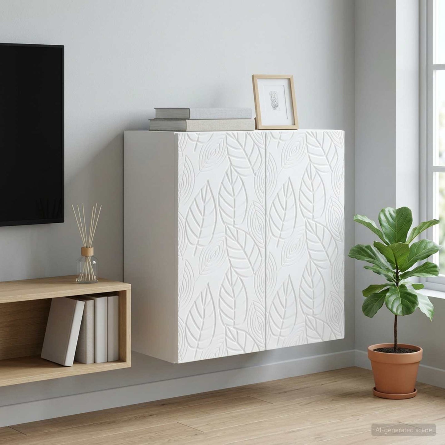 Wall-Mounted Cabinet White 59 x 31 x 60 cm Engineered Wood