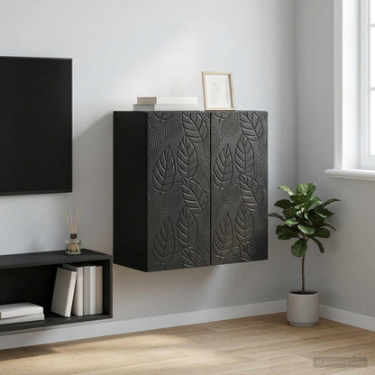 Wall-Mounted Cabinet 59 x 31 x 60 cm Engineered Wood Black