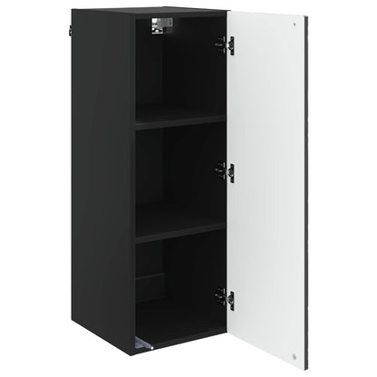 Wall-Mounted Cabinet Black 33 x 34.5 x 90 cm Engineered Wood