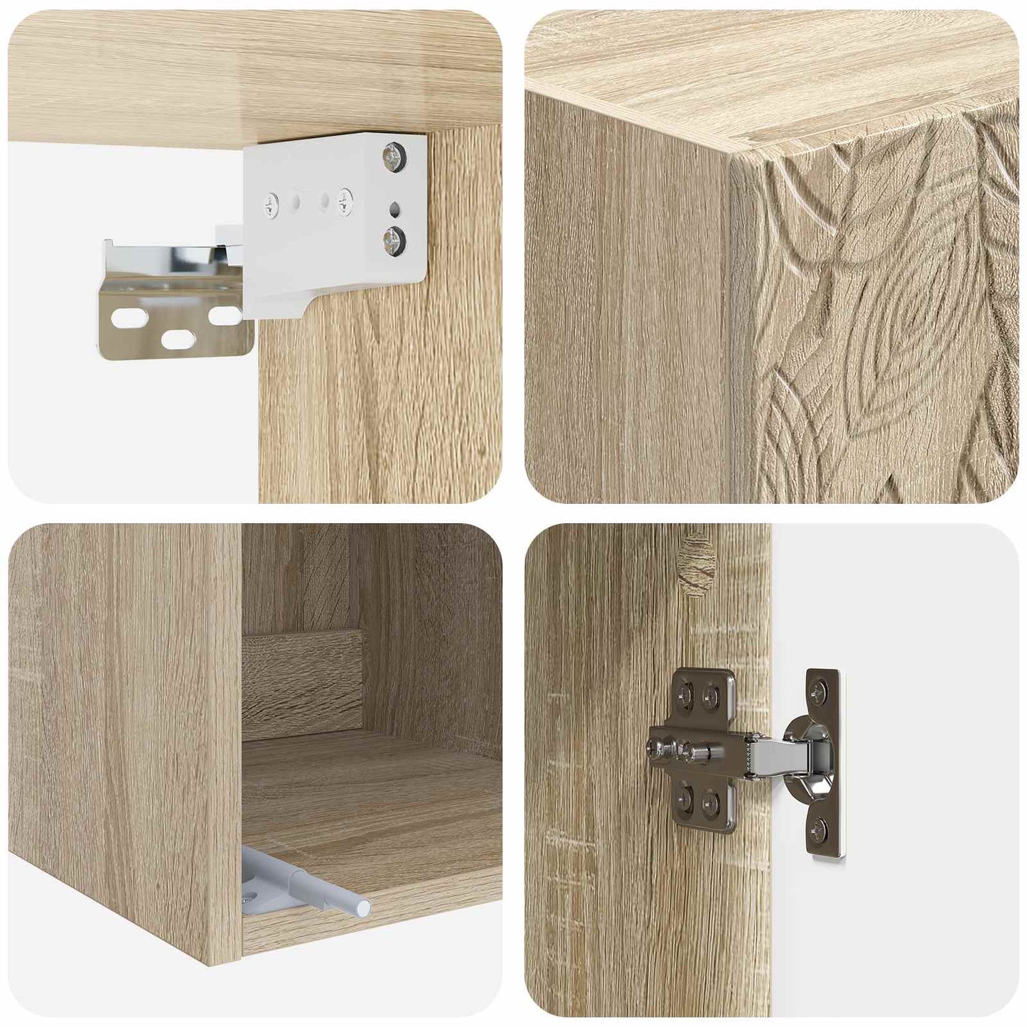 Wall-Mounted Cabinet 33 x 34.5 x 90 cm Engineered Wood