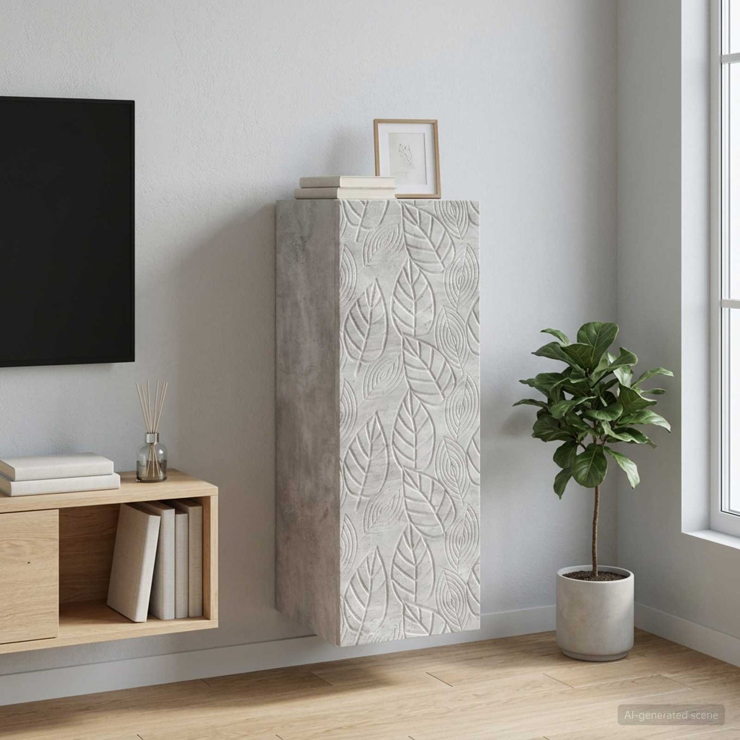Wall-Mounted Cabinet 33 x 34.5 x 90 cm Engineered Wood