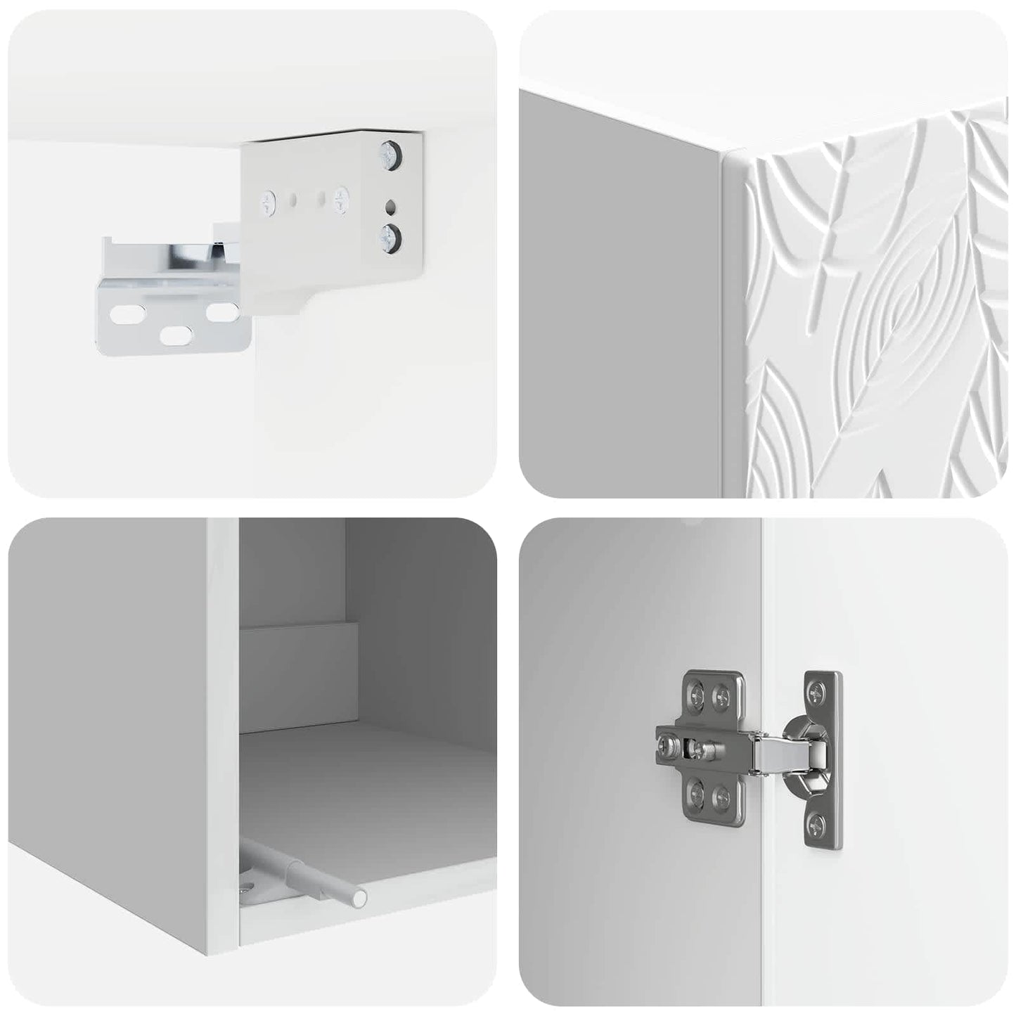 Wall-Mounted Cabinet 33 x 34.5 x 90 cm Engineered Wood