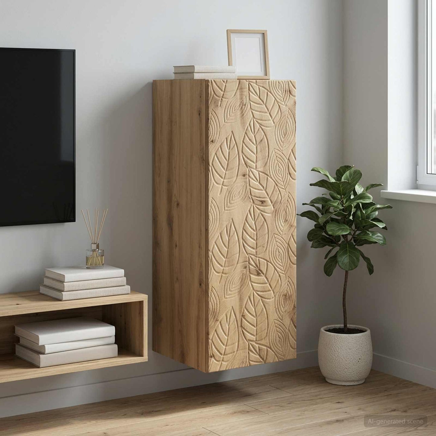 Wall-Mounted Cabinet 33 x 34.5 x 90 cm Engineered Wood