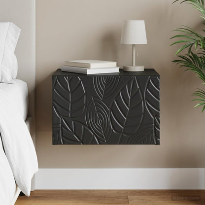 Wall-Mounted Side Table Black 34.5 x 33 x 20 cm Engineered Wood