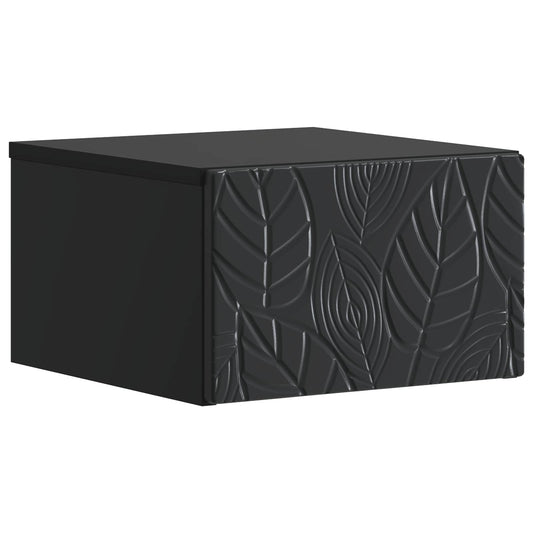 Wall-Mounted Side Table Black 34.5 x 33 x 20 cm Engineered Wood