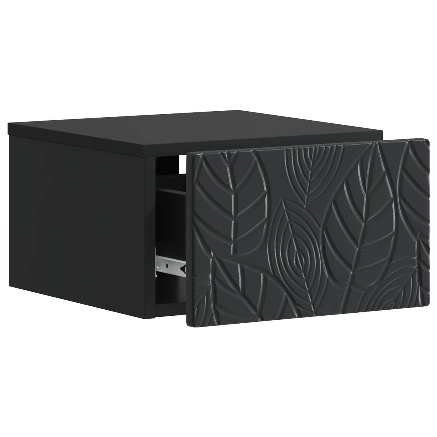 Wall-Mounted Side Table Black 34.5 x 33 x 20 cm Engineered Wood