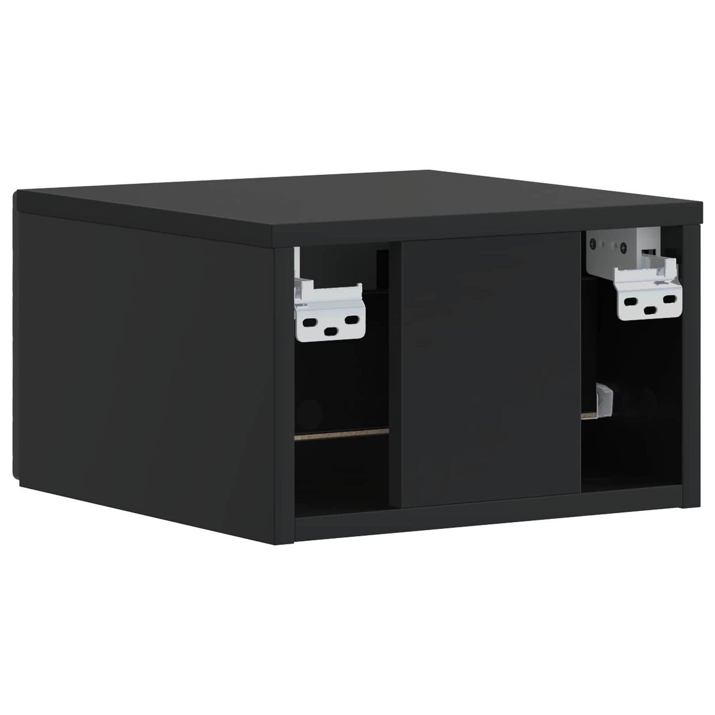 Wall-Mounted Side Table Black 34.5 x 33 x 20 cm Engineered Wood
