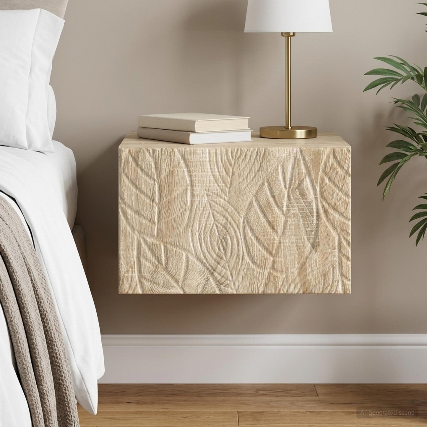 Wall-Mounted Side Table Sonoma Oak 34.5 x 33 x 20 cm