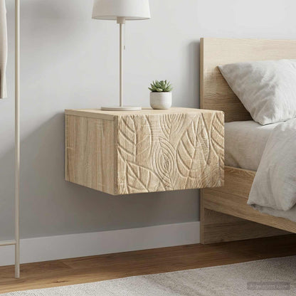 Wall-Mounted Side Table 2 pcs Sonoma Oak 34.5 x 33 x 20 cm