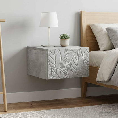Wall-Mounted Side Table 2 pcs Concrete Grey 34.5 x 33 x 20 cm
