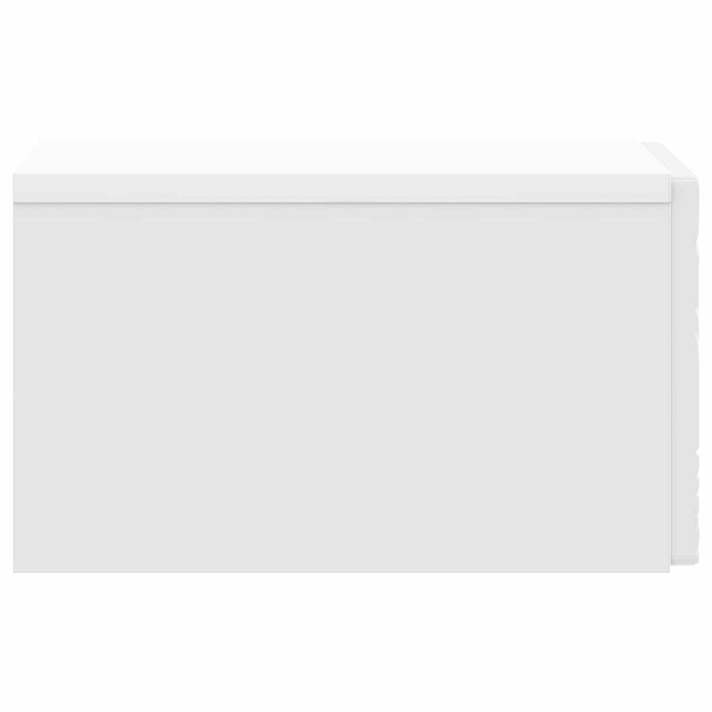 Wall-Mounted Side Table High Gloss White 34.5 x 33 x 20 cm