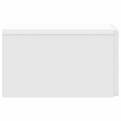 Wall-Mounted Side Table High Gloss White 34.5 x 33 x 20 cm