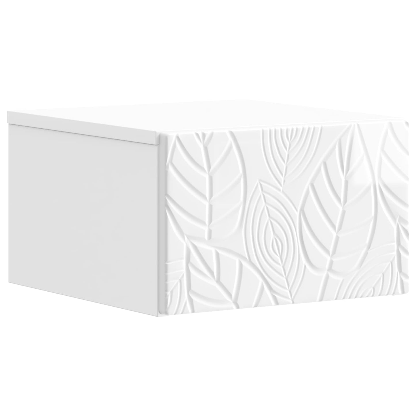Wall-Mounted Side Table 2 pcs High Gloss White