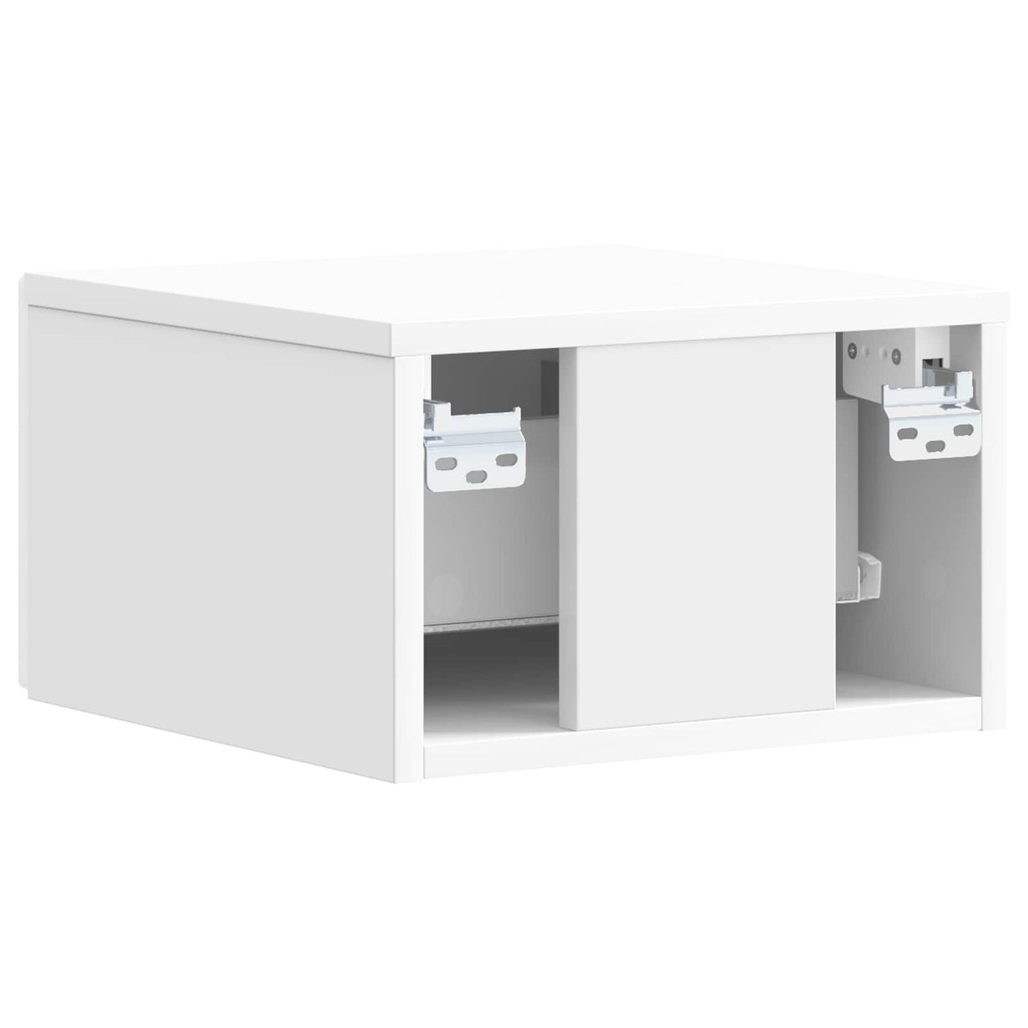 Wall-Mounted Side Table 2 pcs High Gloss White