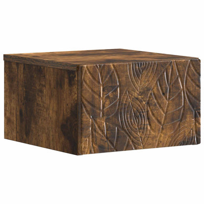 Wall-Mounted Side Table 2 pcs Smoked Oak 34.5 x 33 x 20 cm