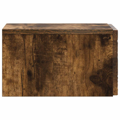 Wall-Mounted Side Table 2 pcs Smoked Oak 34.5 x 33 x 20 cm